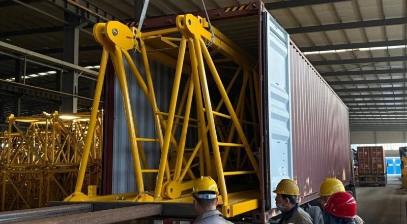 Shandong Hongda Construction Machinery Co., Ltd. exports HPA100 (6013) topless tower crane in bulk t
